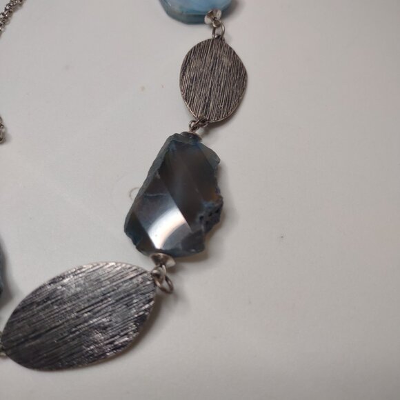 24 Inch Blue Stone Necklace - Picture 5 of 9